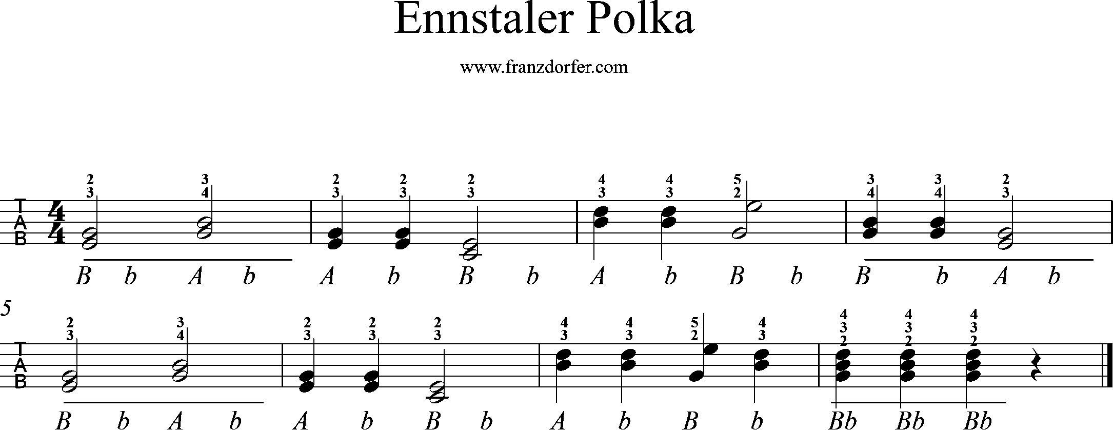 Griffschrift Ennstaler Polka-steirische lernen Griffschrift für Steirische, Knopfharmonika-2